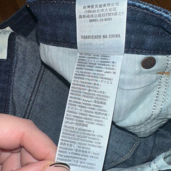 abercrombie and fitch THE A&F SKINNY dark wash jeans - size 4L - Picture 9 of 9